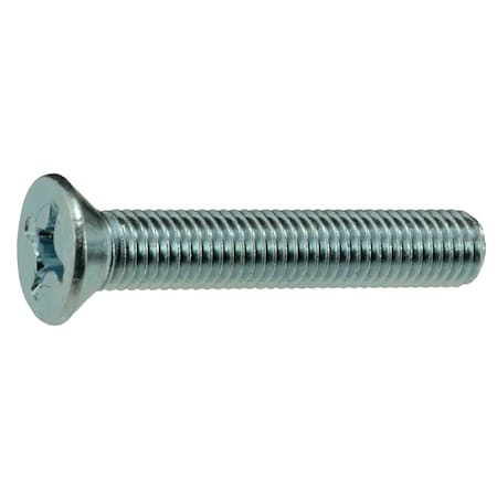 Midwest Fastener 1/4"-28 x 1-1/2 in Phillips Flat Machine Screw, Zinc Plated Steel, 20 PK 34585